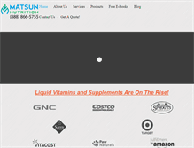 Tablet Screenshot of matsunnutrition.com